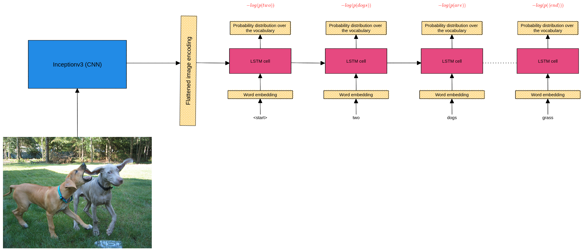 image-captioning-cnn-rnn training diagram